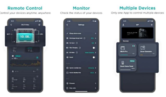 Enerji kullanımınızı kontrol edin, izleyin ve yönetin. EcoFlow uygulamasıyla RIVER Mini Wireless'ınızı kontrol edin ve izleyin. Güç kullanımınızı özelleştirmek veya RIVER Mini Wireless'ınızı uzaktan kontrol etmek için ayarlara dalın. Uygulamayı iOS veya Android için indirin. Her zaman ve her yerde birden fazla cihazı kontrol edin ve kontrol edin.  